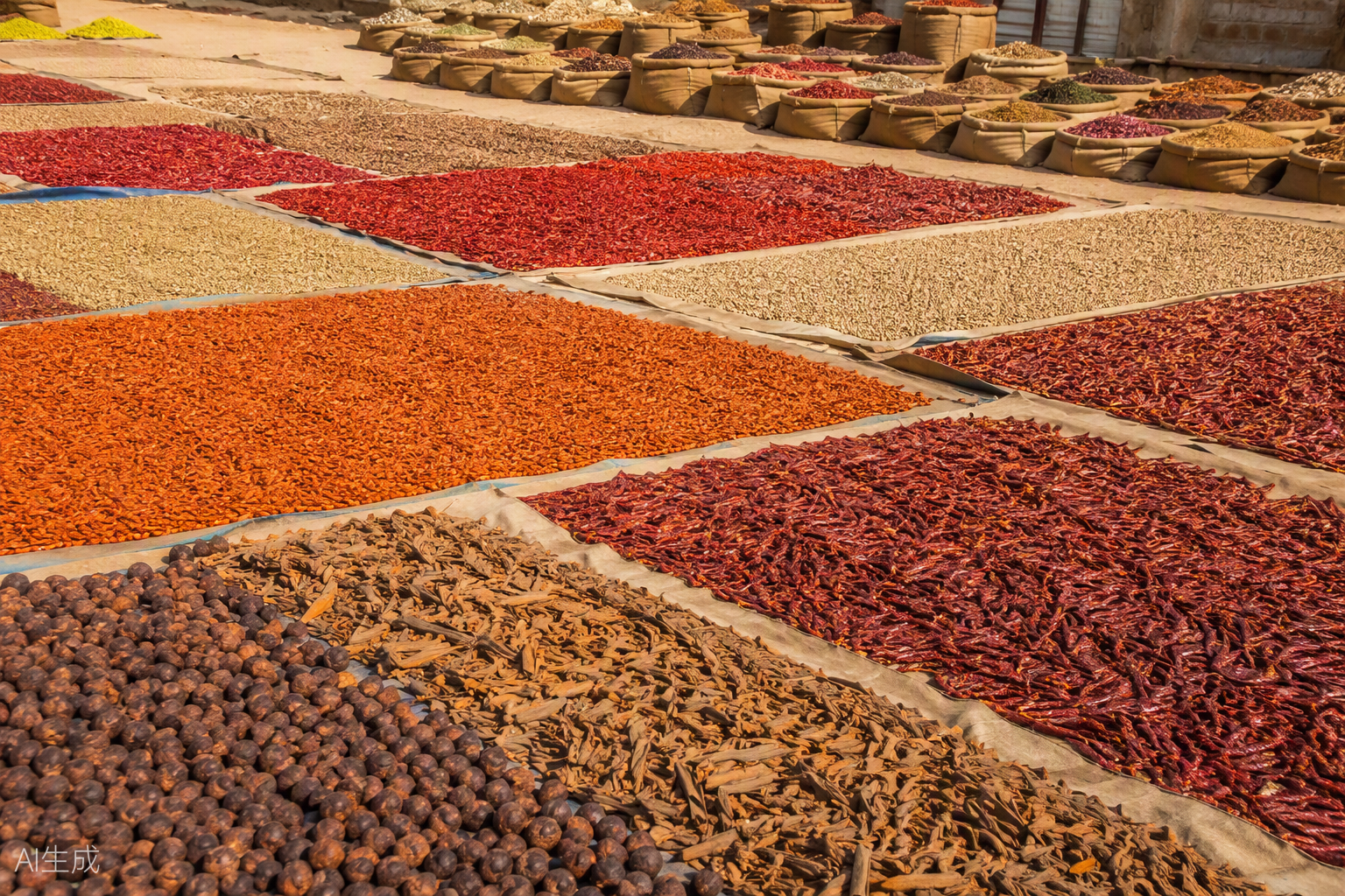 Spice drying operations and aromatic raw materials